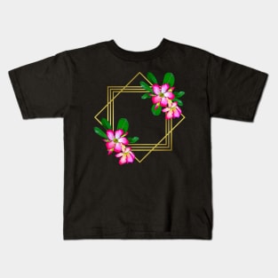 Desertrose drawing with graphik - Flower in Kenya / Africa Kids T-Shirt